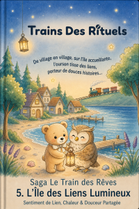 couverture du livre 5 L'ile des liens lumineux (accaompagne vers le sentiment de lien, doux et chaleureux)